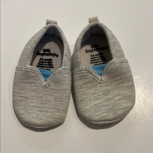 Little Beginnings Gray Baby Walker Shoes 3-6 Months